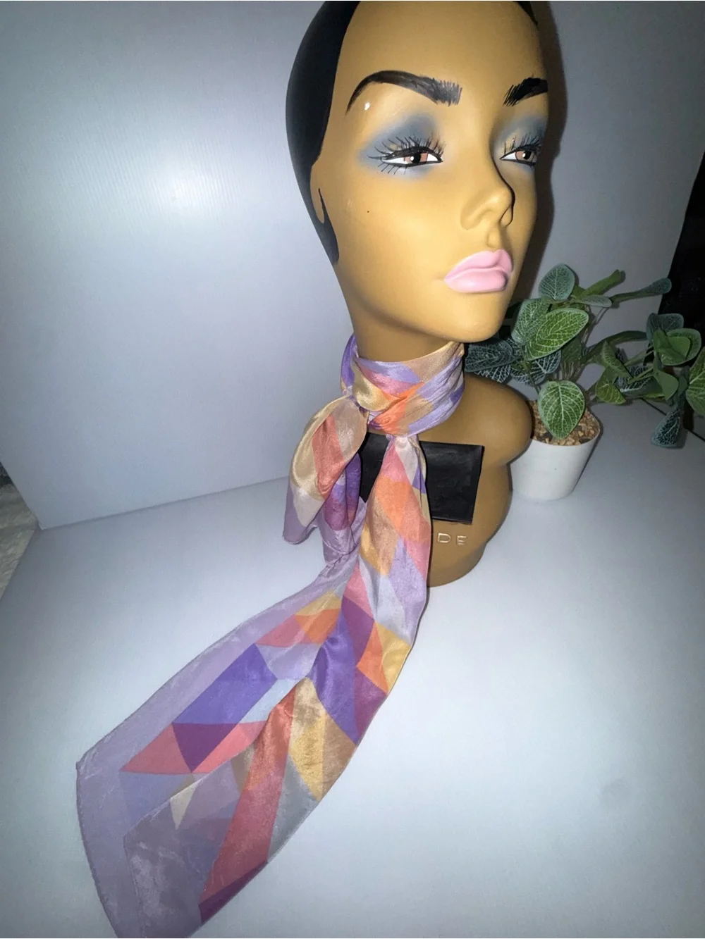 Pastel Geometric Headscarf/ scarf - Women Accessories